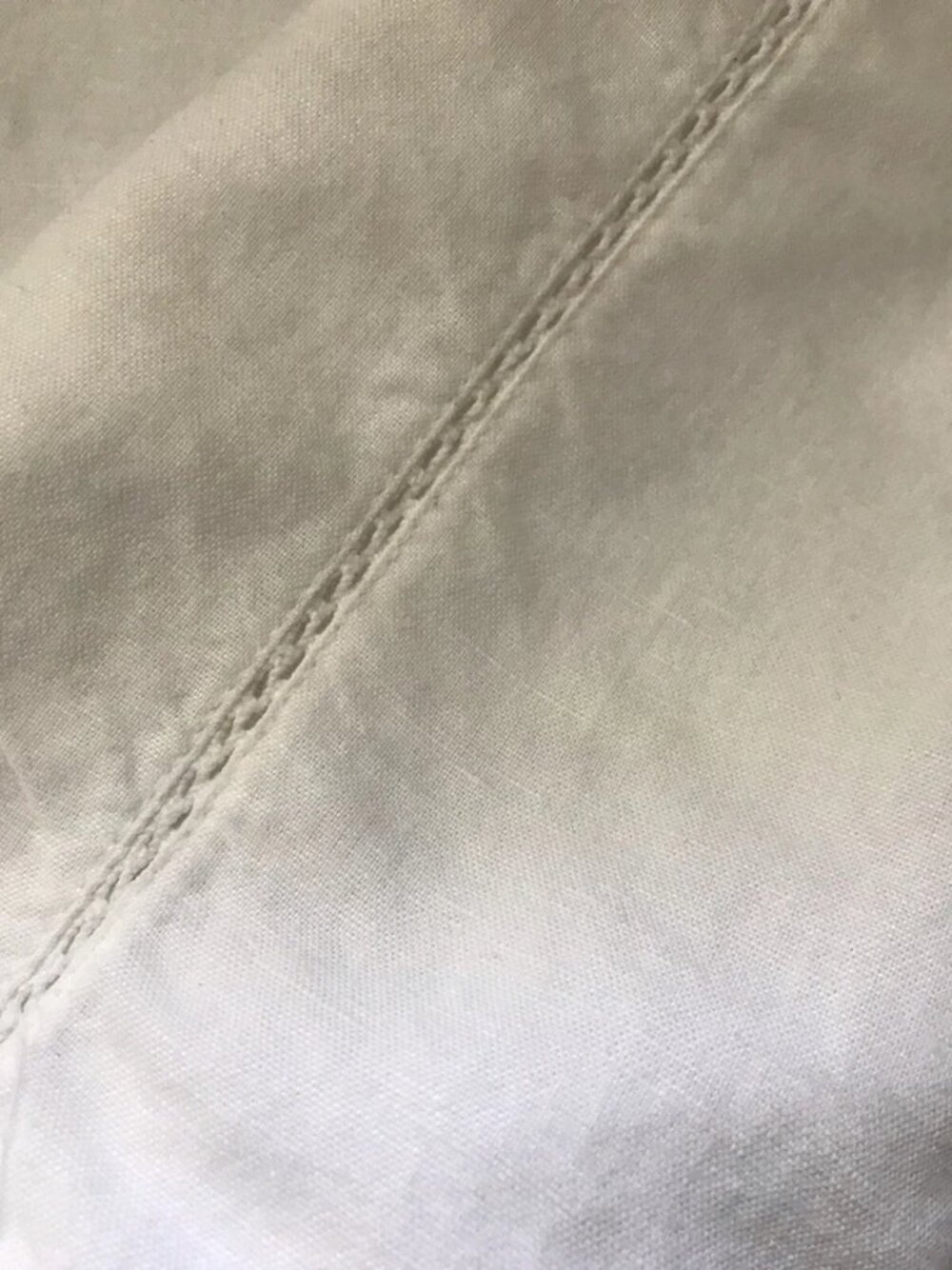 Ralph Lauren Jamaica Linen White Standard Pillow Shams (2) RARE
